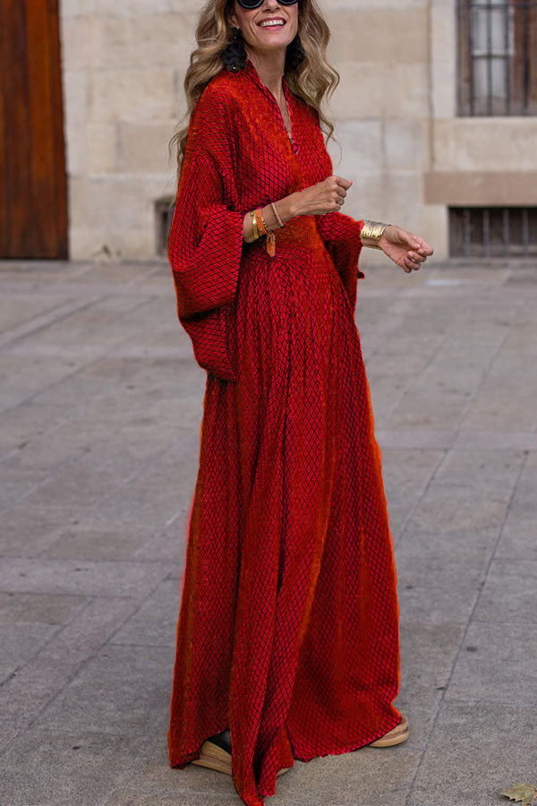 Nashira - Elegante abito lungo con maniche a campana