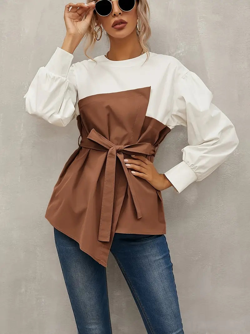 Dorothea - Eleganti top con contrasti di colore per donna