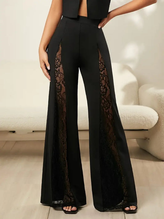 Gloria - Pantaloni svasati con pizzo