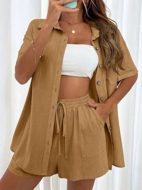 Zaynah - Completo Casual con Polo Larga e Shorts