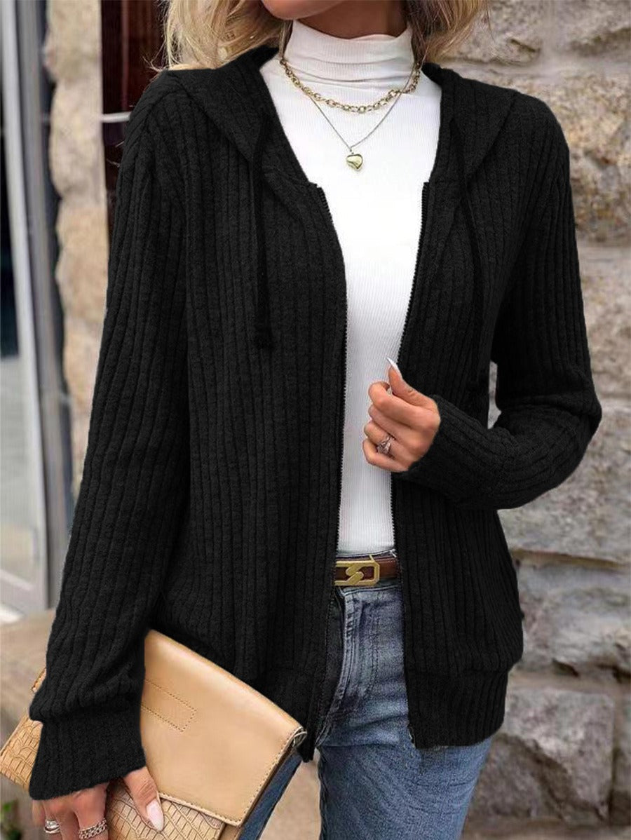 Reanne - Elegante cardigan in maglia con zip