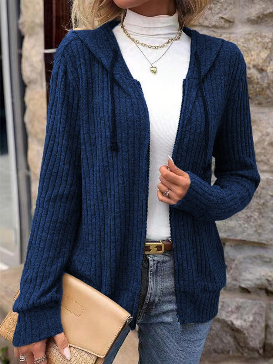 Reanne - Elegante cardigan in maglia con zip