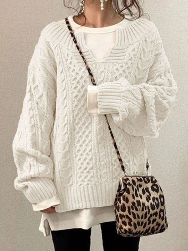 Quincie - Elegante maglione oversize caldo