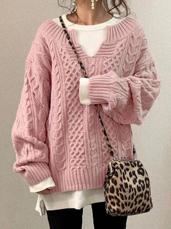 Quincie - Elegante maglione oversize caldo