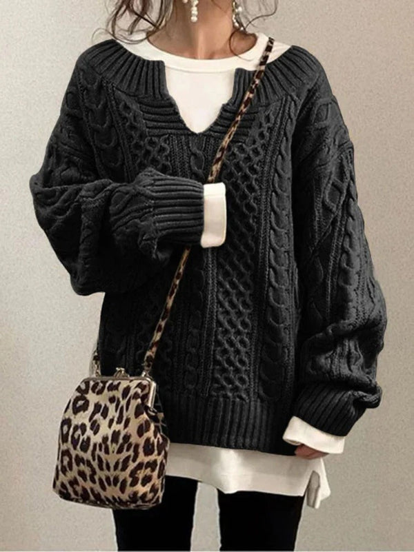Quincie - Elegante maglione oversize caldo