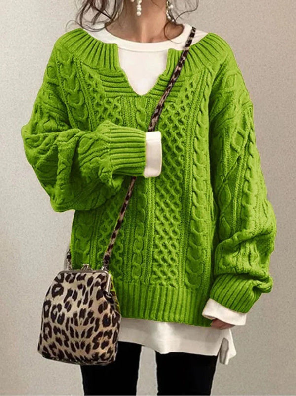 Quincie - Elegante maglione oversize caldo