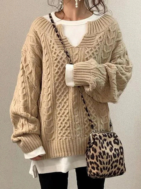 Quincie - Elegante maglione oversize caldo