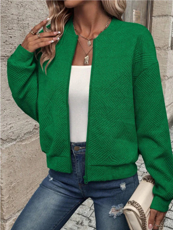 Sammie - Cardigan casual in maglia con zip