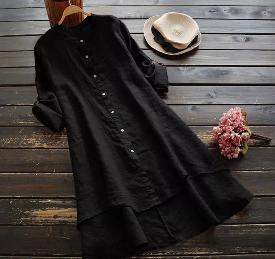 Gabbi - Abito estivo in cotone e lino plus size