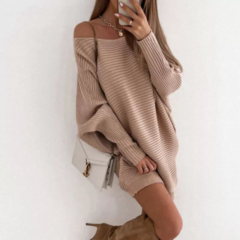 Amy - Mini abito in maglia a maniche lunghe