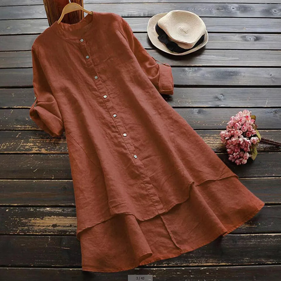 Gabbi - Abito estivo in cotone e lino plus size