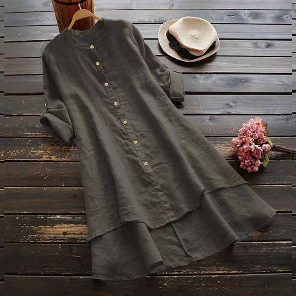 Gabbi - Abito estivo in cotone e lino plus size