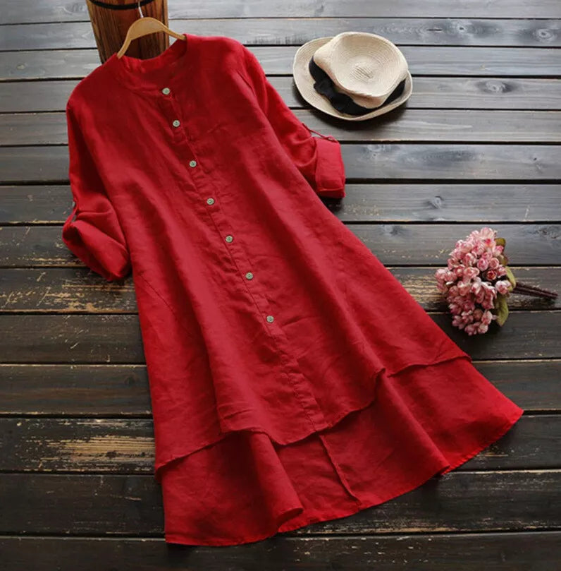 Gabbi - Abito estivo in cotone e lino plus size