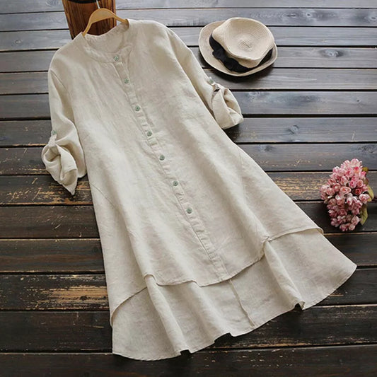 Gabbi - Abito estivo in cotone e lino plus size