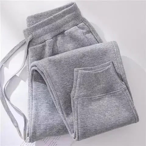 Alice - Pantaloni lunghi da donna con elastico in vita e fodera in pile