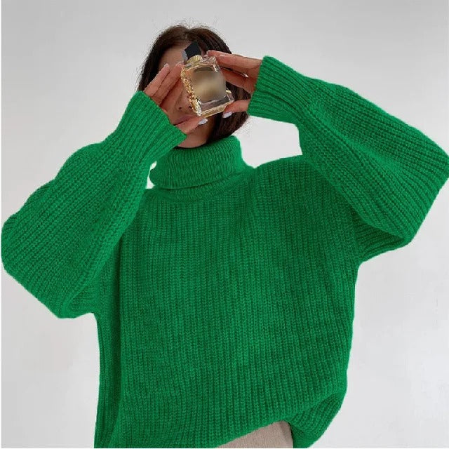 Marjorie - Maglione a collo alto con maglia oversize