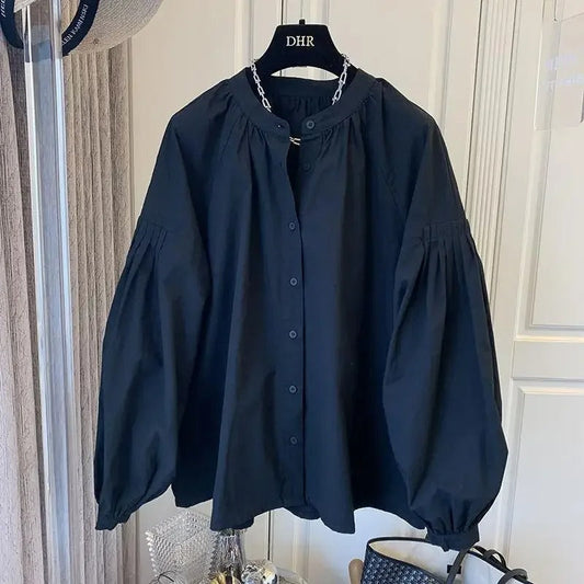 Esme - Top oversize vintage con maniche a sbuffo