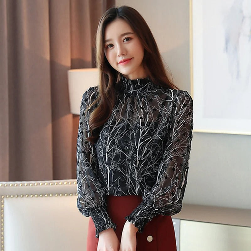 Diana - Camicia a maniche lunghe stampata