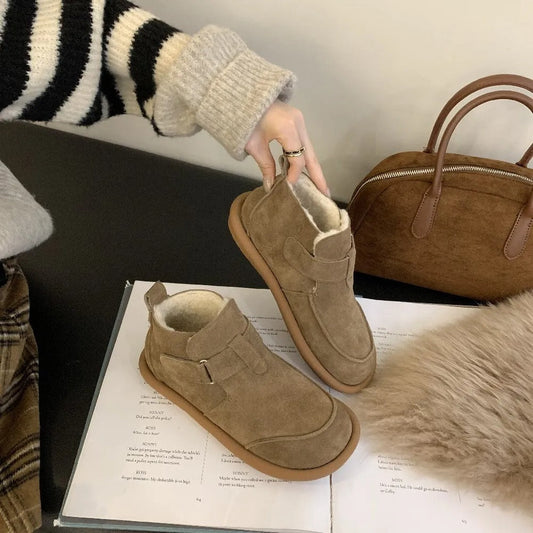 Elsie - Damenstiefel im Retro-Stil aus mattiertem Leder