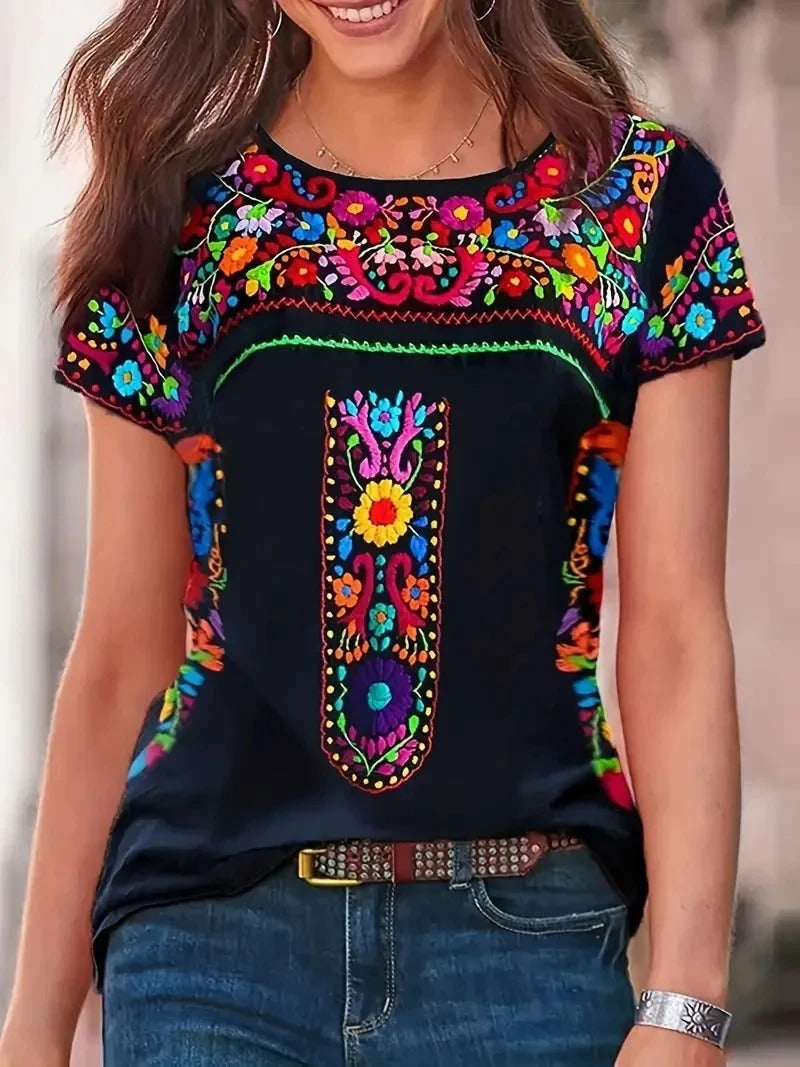 Augusta - Camicia a maniche corte con scollo rotondo