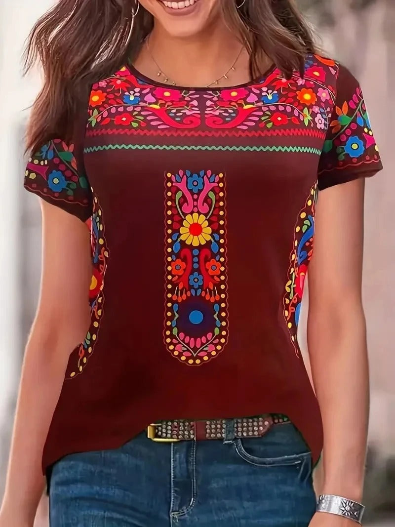 Birdie - Camicia a maniche corte con scollo rotondo