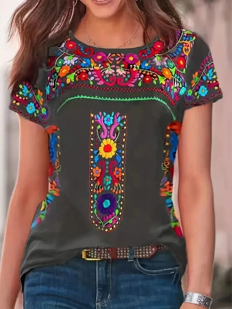 Birdie - Camicia a maniche corte con scollo rotondo