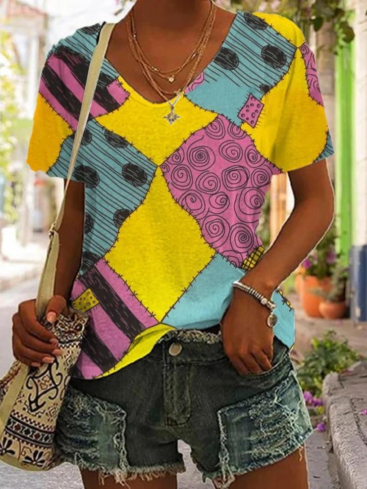 Allegra - Camicia da donna con stampa patchwork