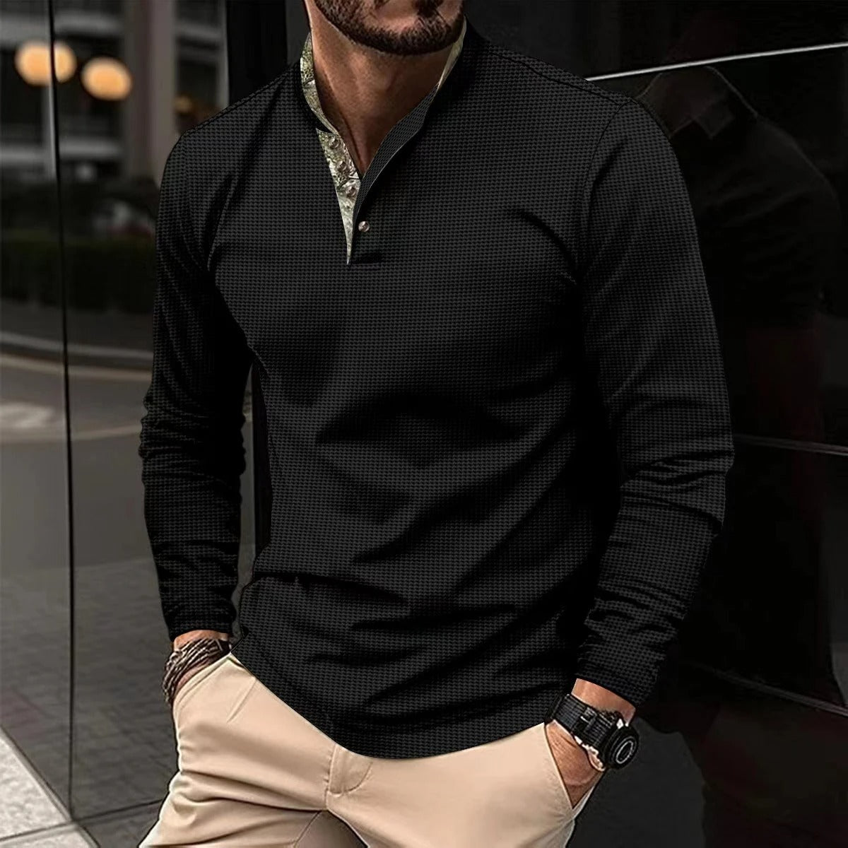 Marcelo - Camicia casual comoda a maniche lunghe