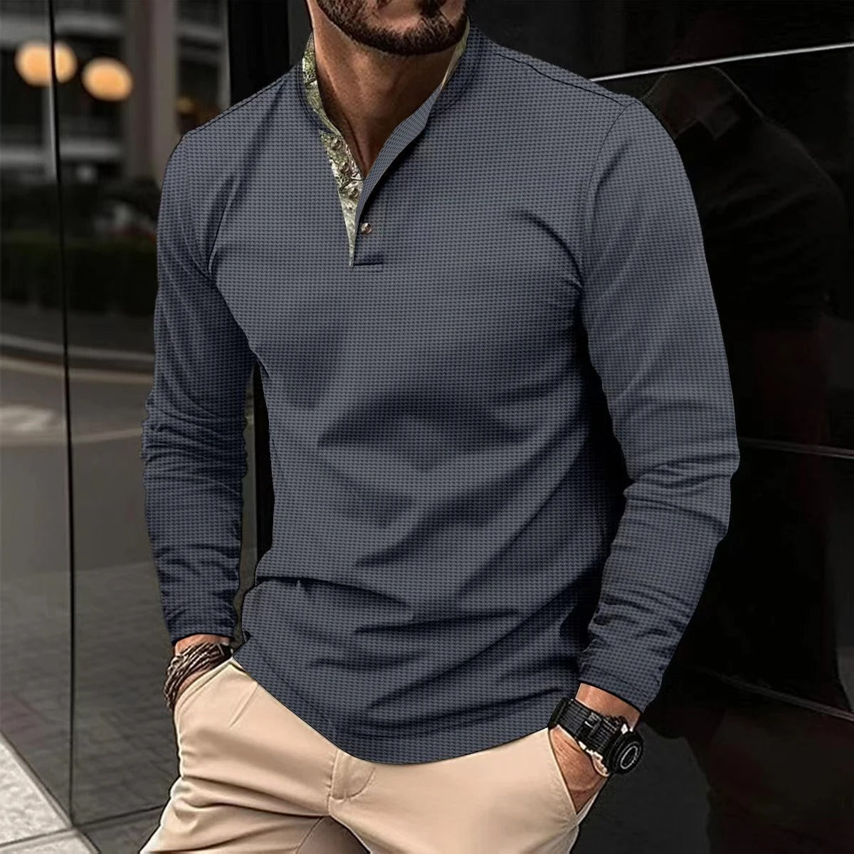 Marcelo - Camicia casual comoda a maniche lunghe