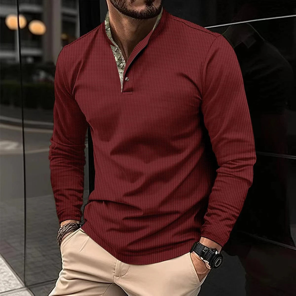 Marcelo - Camicia casual comoda a maniche lunghe