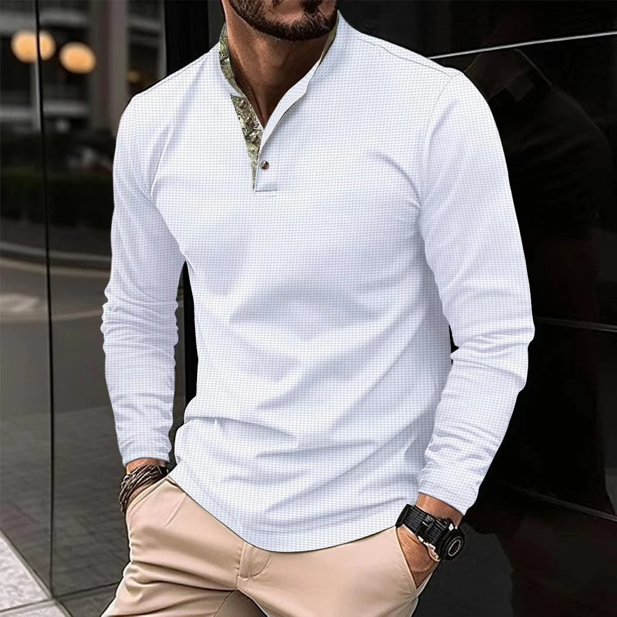 Marcelo - Camicia casual comoda a maniche lunghe